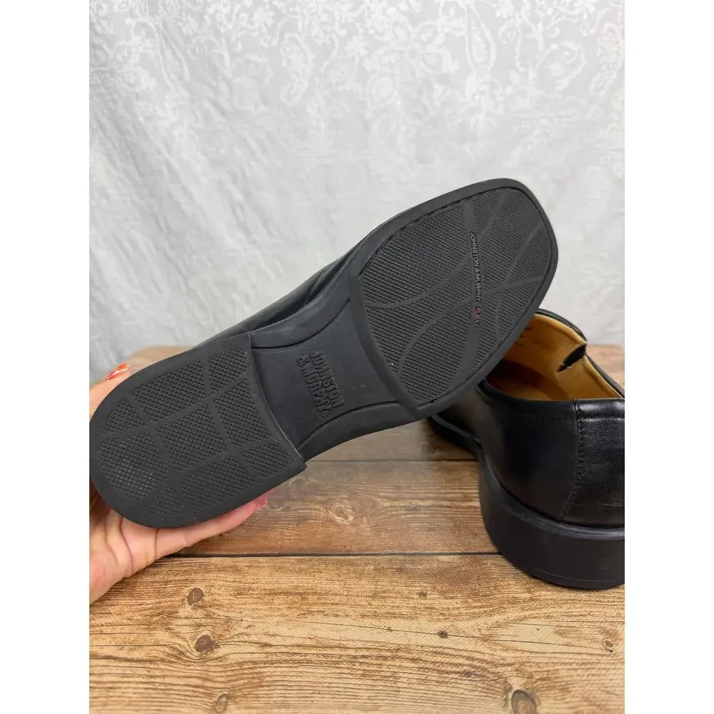 Johnston & Murphy Men’s Black Leather Slip-On Loafers Dress Shoes Size 10.5